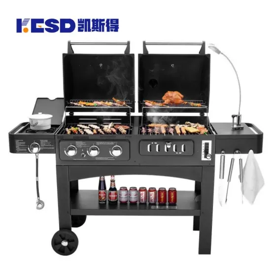 Outdoor Kitchen BBQ Grill Machine Tandoor Oven Machine Charcoal Stove Smoker Chimney Barbecue Grill Oven Barbeque Cooking