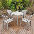 Outdoor wood-plastic tables and chairs