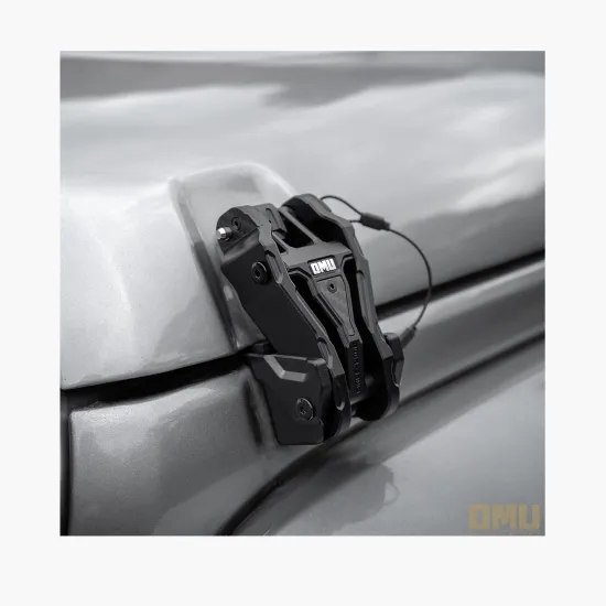 OMU Genesis Series Hood Lock - Black Hood Catch for Jeep Wrangler JK