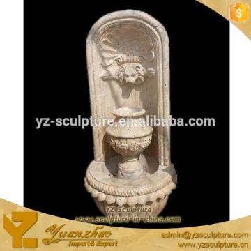hand carved natural marble wall fountain for home decoration