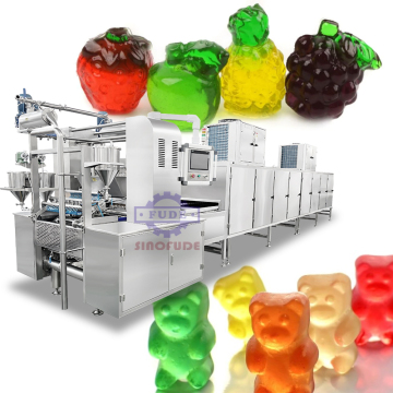 PLC-Controlled Vegan Gummy Candy Production Line with Silicone Molds and Moulding Machines for Sour Jelly and Vitamin Gummies