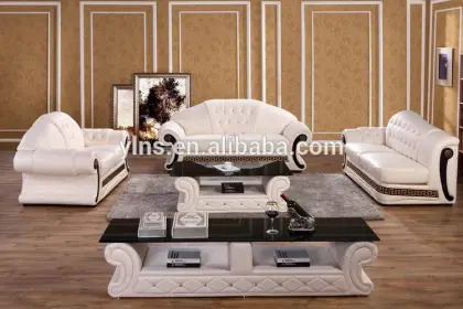 American style high end leather sofa set