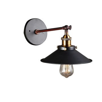 1-Light Black Hardwire Industrial Vintage Wall Lamp