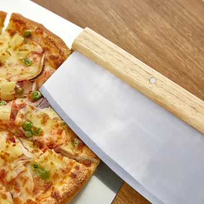 Household Baking Pizza Tools Pizza Cutter And Pizza Peel With Wooden handle