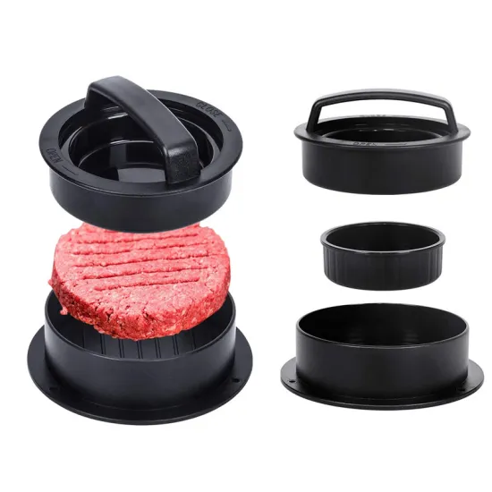 Hot Selling All-in-One ABS Burger Meat Press & Machine with Non-Stick Filled Burger Molds for Barbecue