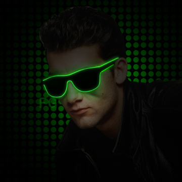 EL Wire Sunglasses: Short Cable Flashing LED Party Glasses
