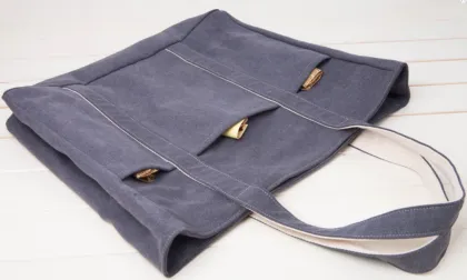 custom high quality duck canvas diaper bag