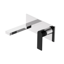 Matte Black Wall Mount 2 หลุม Faucet