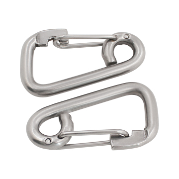 Heavy-Duty 316 Marine Grade Stainless Steel Snap Hook Quick Link Carabiner Safety Spring Clip for Vehicles and Boats