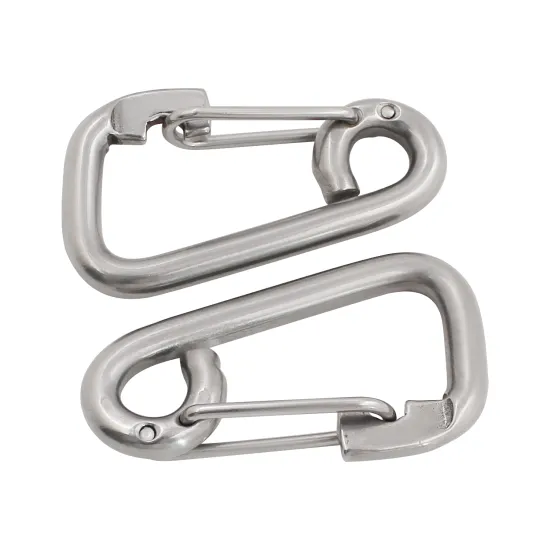 Heavy-Duty 316 Marine Grade Stainless Steel Snap Hook Quick Link Carabiner Safety Spring Clip for Vehicles and Boats