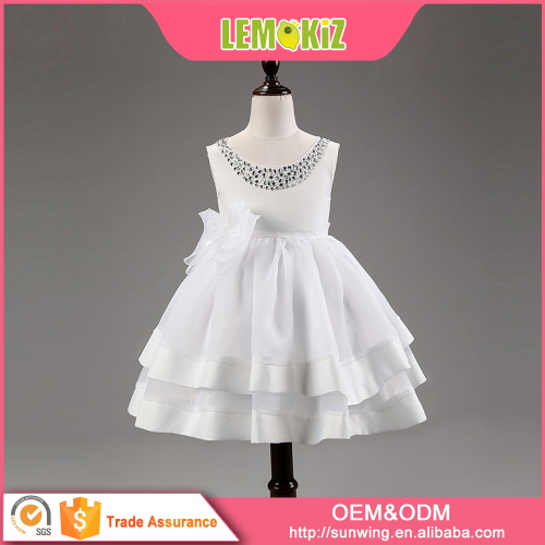 Hot sale girl princess dress child Flower style ballroom dance skirt kid dance frock