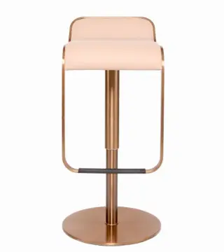Swivel bar chair with gold upholstered back barstools