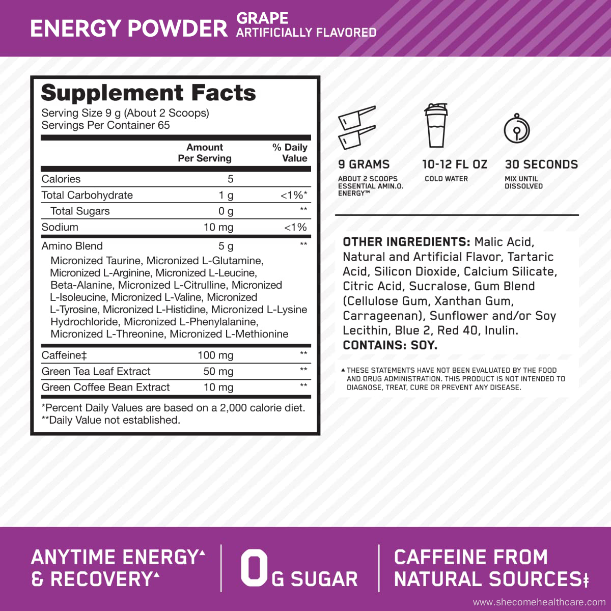 Amino Energy Pre Workout Improve Energy Powder