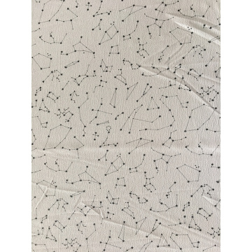 Stars Design Polyester Bubble Crepe Printing Fabric