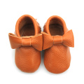 Engros Indendørs Infant Bowknot Baby Girl Mokkasiner