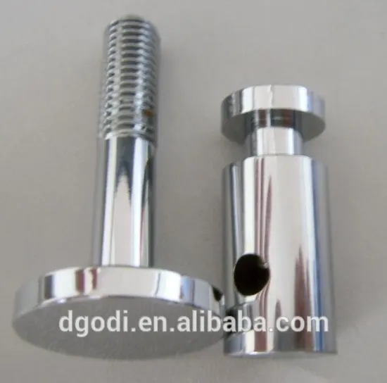 chrome plated stainless steel glass fitting for mounting and decoration
