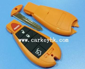 New ! Orange color Chrysler 3+1 button remote key blank , keyless cover , case shell