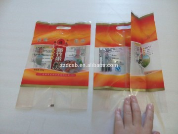 Plastic Side Gusset Bag With Sealed Back Center For Noodles