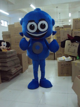 Blue Walking Cartoon Doll Clothing Show