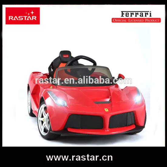 Rastar 12 Volt kids electric ride on leather car seat ferrari