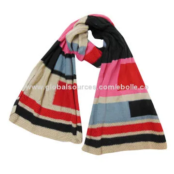 Montage Knitted Acrylic Scarf, Measures 40x200cm, 250g