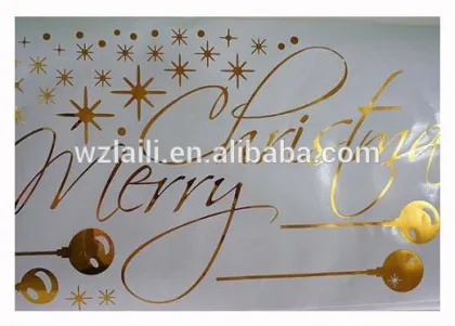 golden sticker for window decoration/Christmas window sticker