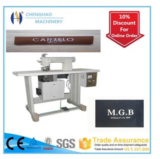 Ultrasonic Sewing Machine for Embossed Leather, Leather Cut, Leather Gilt, Ce Approved