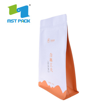 Doypack 100% Bolsa de plástico de papel biodegradable para té