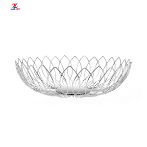 Stainless steel metal furniture fruit basket