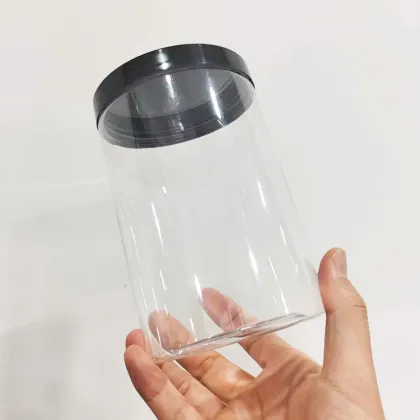 Wholesale Clear Wide Mouth Plastic PET Round Jars with Cap - 1L