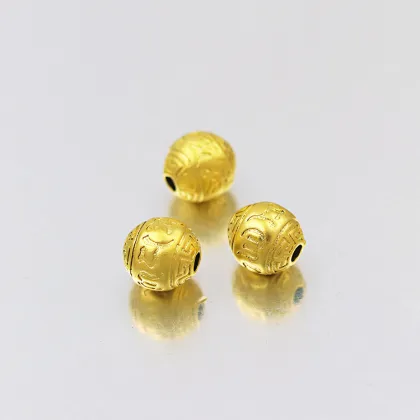 Wholesale Gold Plated Coin Beads, Solid Six Word Truth Money Beads & Trendy Copper Accessory Collection