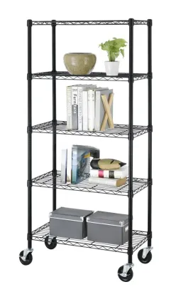 30 by 14 by 60-Inc Black Wire Shelving