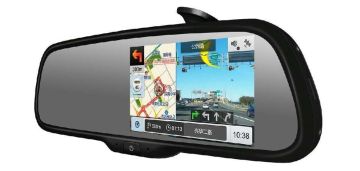 5" Anti - Shaking Navigation 1080p Bt Rear View Mirror Monitor / Bluetooth Handsfree Rearview Mirror