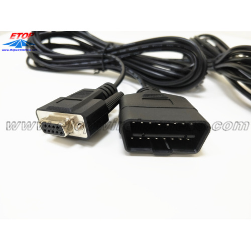 Cable conector OBDII macho a D-SUB