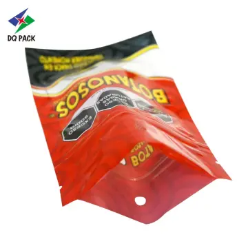 Customized printing three side seal bag with zipper food bag