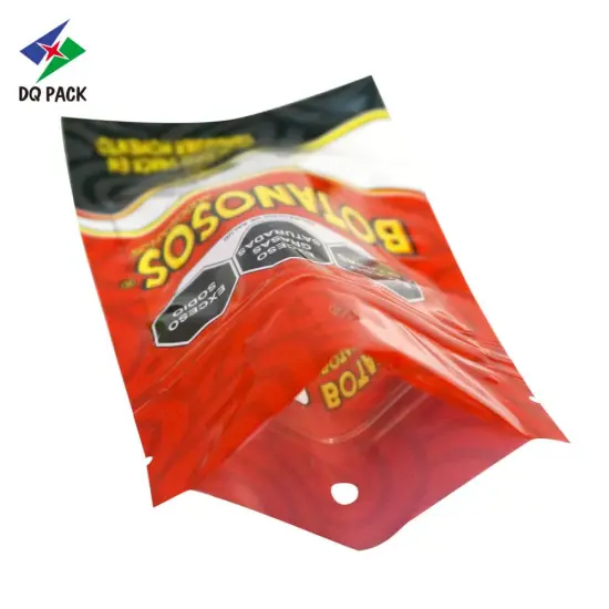 Customized printing three side seal bag with zipper food bag