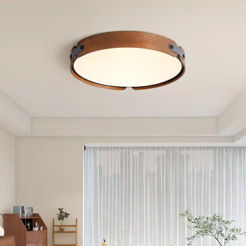 โคมไฟเพดานไม้ Nordic Minimalist สำหรับห้องนั่งเล่นห้องรับประทานอาหารและห้องนอน
