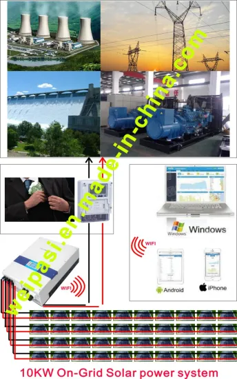 10KW Solar On-grid power generation system; Electricity Production 50~70KWh/day