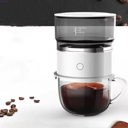 Portable Travel Coffee Maker: Mini Espresso Machine & Grinder