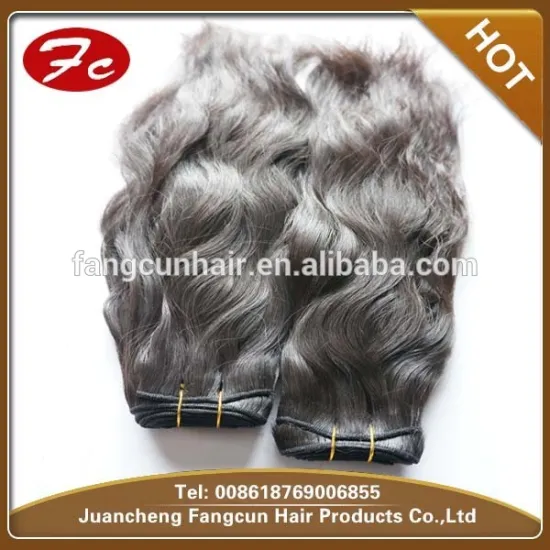 Indian virgin human hair extension natural wavy Indian hair weaving