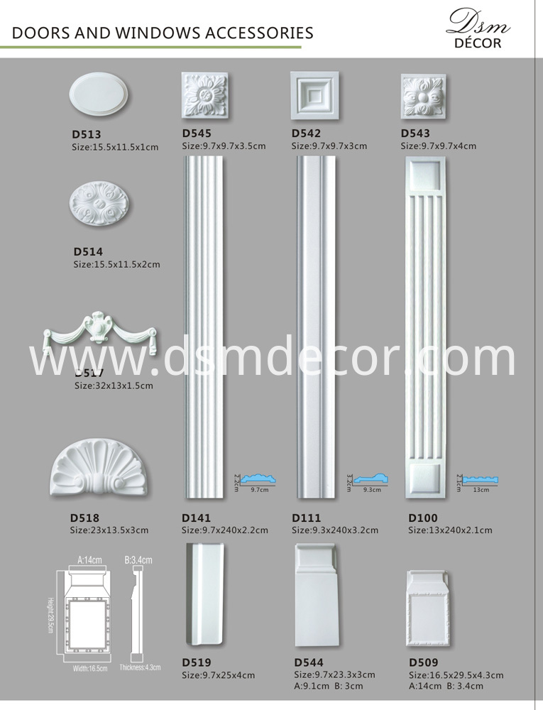 Pu Rosette Door And Window Frame China Manufacturer