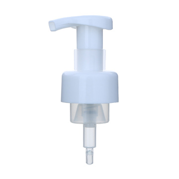 factory wholesale OEM 40mm 43mm smooth white color facial foam pump dispenser top with clip