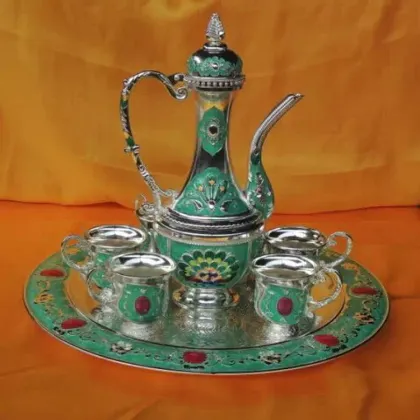 Metal Craft Handmade Tea Set