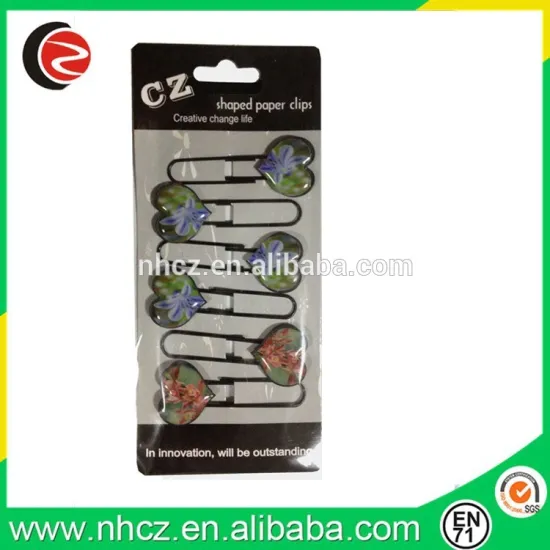 Flower Printing Heart Shaped Bookmark