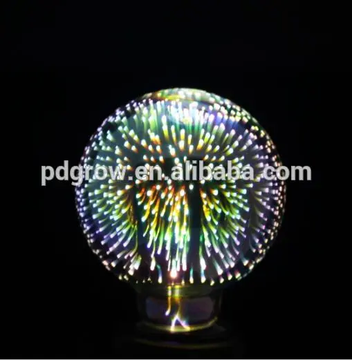 New Arrival AC85-265V 3.5W 3D Effect Fireworks G30 G95 LED Bulb New Design with E26/E27 base