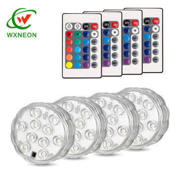 Waterproof Multicolor Battery Operated Remote Control LED Submersible Pool Light