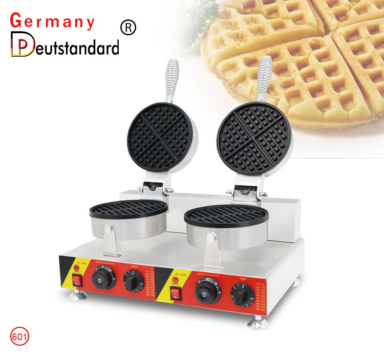 Snackmaschinen-Kegelwaffel machen doppelten Kopf