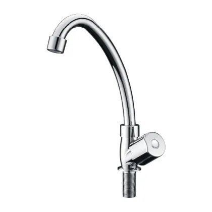 Orange hose pull out deck mount kitchen faucet