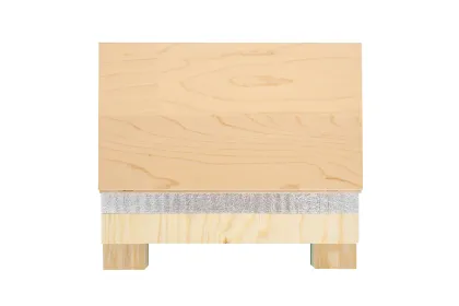 Print Wood Grain Birch Solid Wood Multi-layer floor