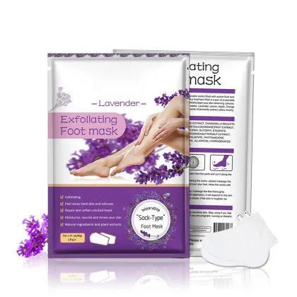Lavender Foot Mask Cream: Customizable Private Label Exfoliating & Moisturizing Foot Mask